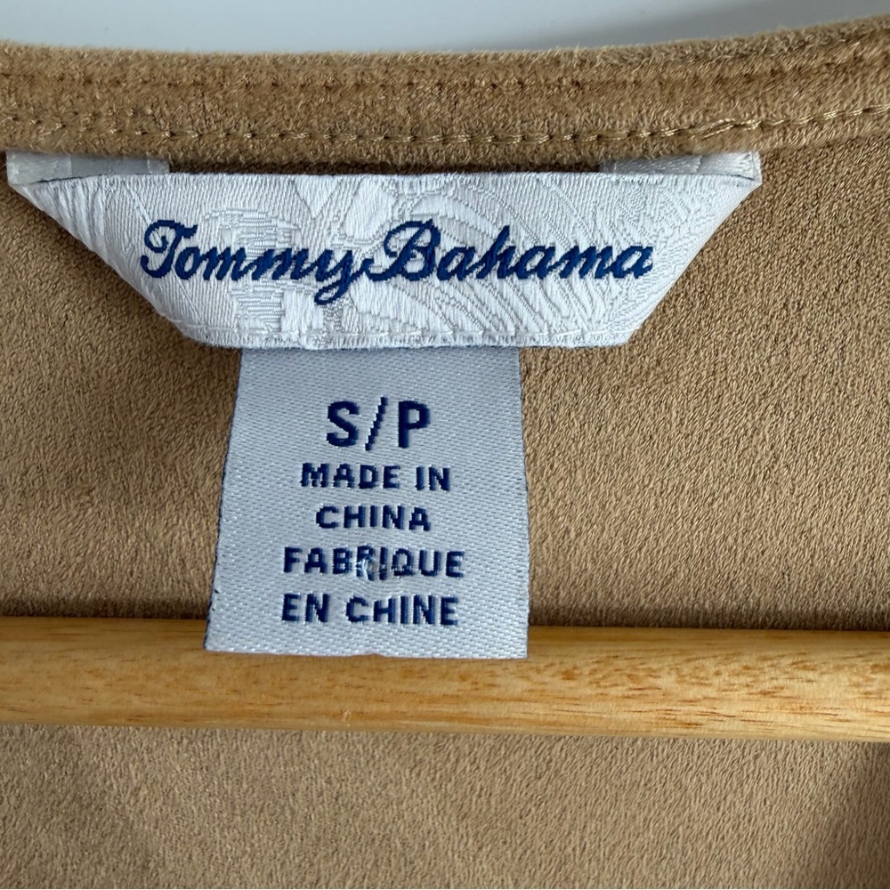 Tommy Bahama Tan Brown Suede Midi Dress - Picture 5 of 13